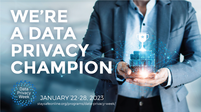 We are a data privacy champion