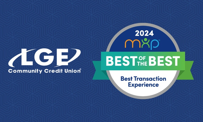 2024 MXP Best Transaction Experience Award badge next to LGE logo