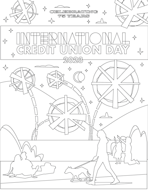 International Credit Union Day Coloring Page