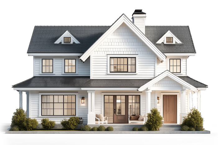 White two story house